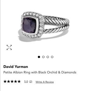 Petite Albion Ring with Black Orchid Diamonds